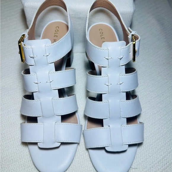 Cole Haan 360 Elegant White Strappy Sandals - Picture 3 of 8